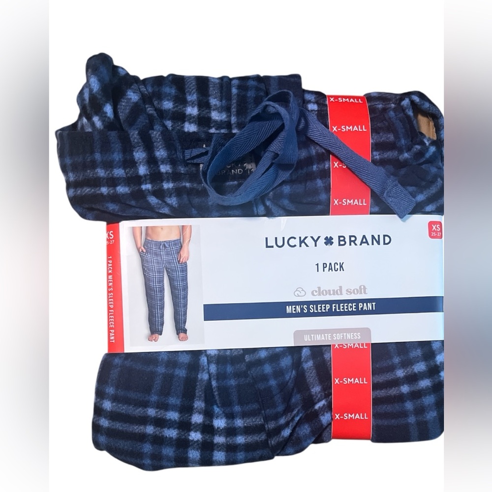 Lucky Brand Men's Blue Sleep Fleece Pants